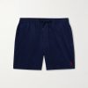 Prepster Straight-Leg Logo-Embroidered Linen Drawstring Shorts Prepster Straight-Leg Logo-Embroidered Linen Drawstring Shorts