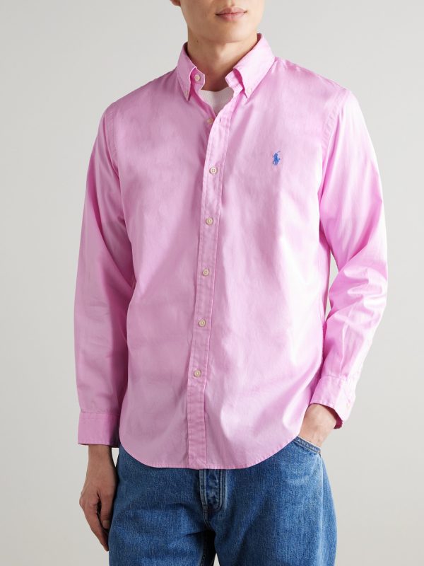 Logo-Embroidered Cotton Shirt - FR