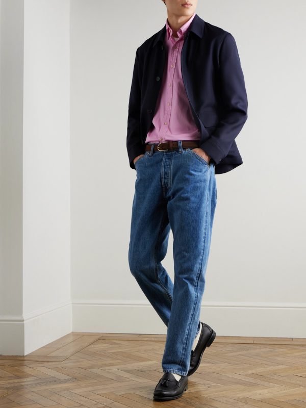 Logo-Embroidered Cotton Shirt - OU