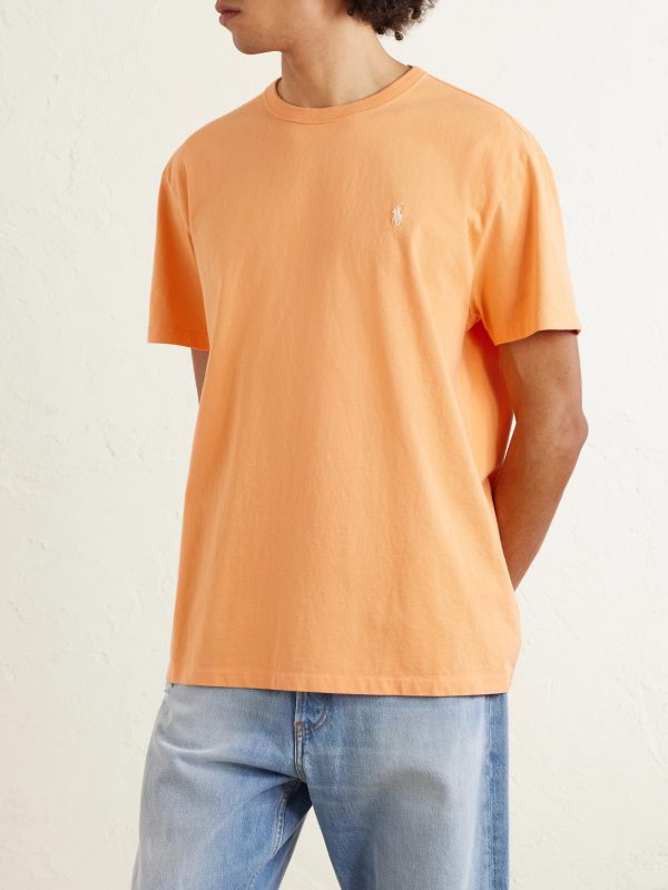 Logo-Embroidered Cotton-Jersey T-Shirt - FR Logo-Embroidered Cotton-Jersey T-Shirt - FR