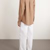 Button-Down Collar Logo-Embroidered Linen Shirt - BK Button-Down Collar Logo-Embroidered Linen Shirt - BK