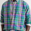Button-Down Collar Checked Cotton Shirt - CU