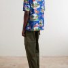 Camp-Collar Printed Voile Shirt - BK Camp-Collar Printed Voile Shirt - BK
