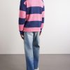 Striped Ribbed Linen and Cotton-Blend Polo Shirt - BK Striped Ribbed Linen and Cotton-Blend Polo Shirt - BK