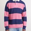 Striped Ribbed Linen and Cotton-Blend Polo Shirt - FR Striped Ribbed Linen and Cotton-Blend Polo Shirt - FR