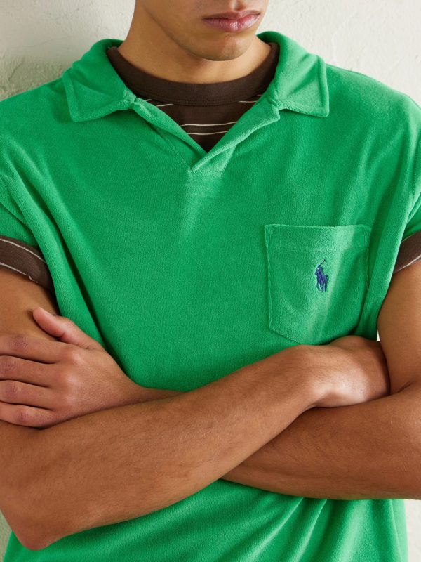 Logo-Embroidered Cotton-Blend Terry Polo Shirt - CU Logo-Embroidered Cotton-Blend Terry Polo Shirt - CU