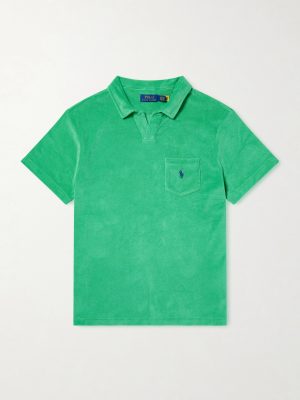 Logo-Embroidered Cotton-Blend Terry Polo Shirt