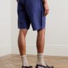 Straight-Leg Cotton and Linen-Blend Shorts - BK
