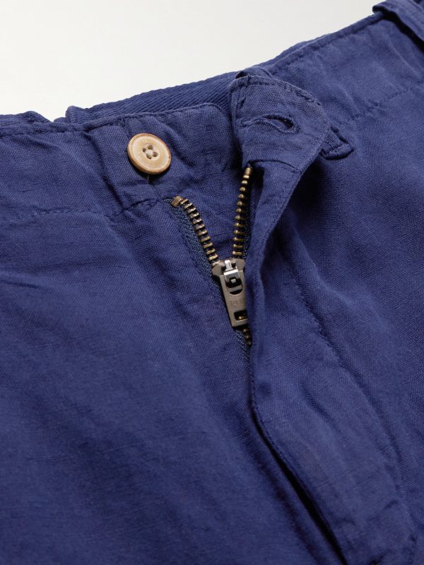 Straight-Leg Cotton and Linen-Blend Shorts - CU