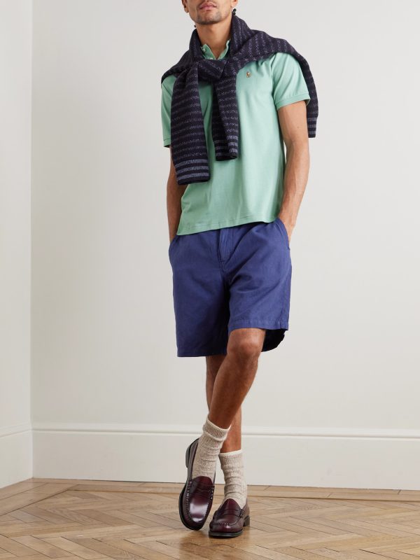 Straight-Leg Cotton and Linen-Blend Shorts - OU