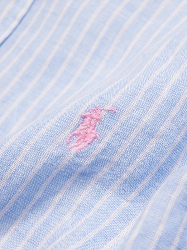 Button-Down Collar Striped Linen Shirt - CU Button-Down Collar Striped Linen Shirt - CU