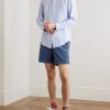 Button-Down Collar Striped Linen Shirt - OU Button-Down Collar Striped Linen Shirt - OU