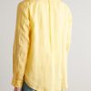 Button-Down Collar Logo-Embroidered Linen Shirt - BK