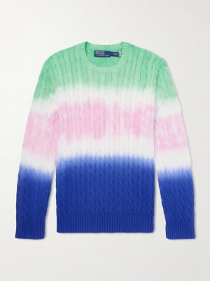 Dégradé Cable-Knit Cotton Sweater Dégradé Cable-Knit Cotton Sweater