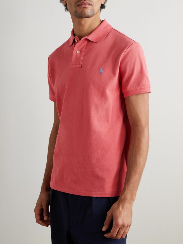 Logo-Embroidered Cotton-Piqué Polo Shirt - FR Logo-Embroidered Cotton-Piqué Polo Shirt - FR