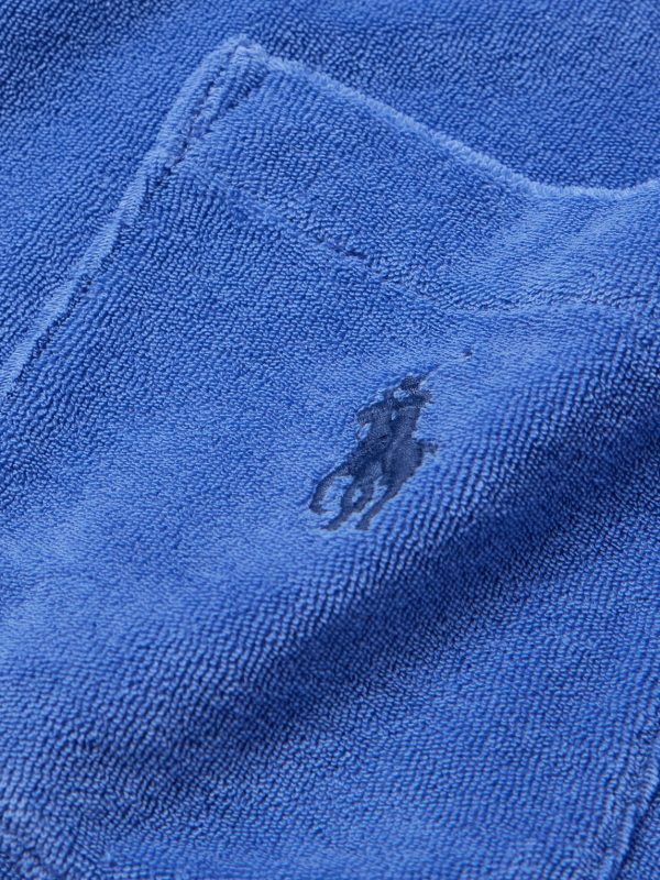 Camp-Collar Logo-Embroidered Cotton-Blend Terry Shirt - CU Camp-Collar Logo-Embroidered Cotton-Blend Terry Shirt - CU