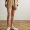 Prepster Straight-Leg Logo-Embroidered Linen Drawstring Shorts - FR Prepster Straight-Leg Logo-Embroidered Linen Drawstring Shorts - FR