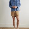 Prepster Straight-Leg Logo-Embroidered Linen Drawstring Shorts - OU Prepster Straight-Leg Logo-Embroidered Linen Drawstring Shorts - OU