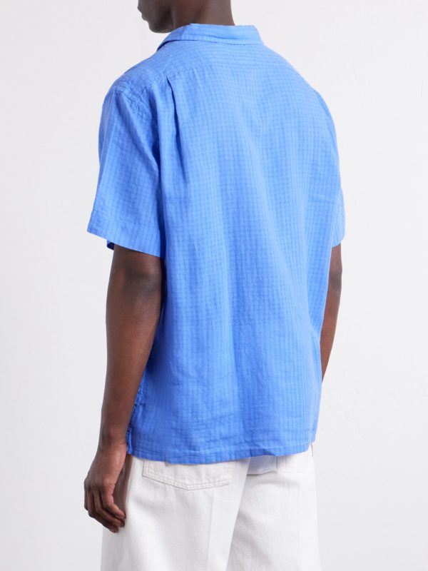 Logo-Embroidered Checked Linen and Cotton-Blend Shirt - BK Logo-Embroidered Checked Linen and Cotton-Blend Shirt - BK