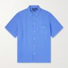 Logo-Embroidered Checked Linen and Cotton-Blend Shirt Logo-Embroidered Checked Linen and Cotton-Blend Shirt