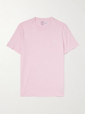 Slim-Fit Logo-Embroidered Cotton-Jersey T-Shirt Slim-Fit Logo-Embroidered Cotton-Jersey T-Shirt