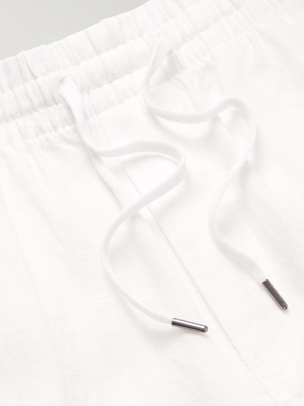 Prepster Straight-Leg Logo-Embroidered Linen Drawstring Shorts - E1 Prepster Straight-Leg Logo-Embroidered Linen Drawstring Shorts - E1