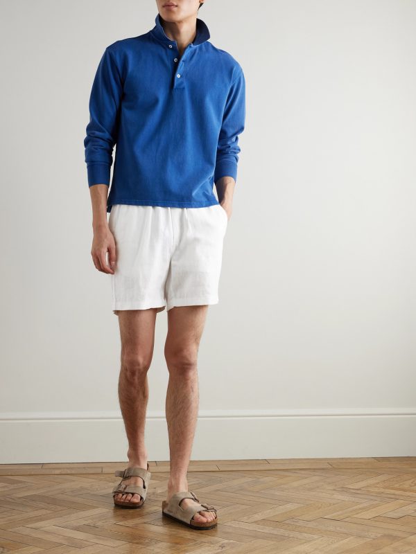 Prepster Straight-Leg Logo-Embroidered Linen Drawstring Shorts - OU Prepster Straight-Leg Logo-Embroidered Linen Drawstring Shorts - OU
