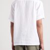 Convertible-Collar Logo-Embroidered Linen Shirt - BK Convertible-Collar Logo-Embroidered Linen Shirt - BK