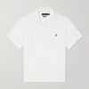 Convertible-Collar Logo-Embroidered Linen Shirt Convertible-Collar Logo-Embroidered Linen Shirt