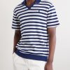 Logo-Embroidered Striped Cotton Polo Shirt - FR