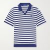 Logo-Embroidered Striped Cotton Polo Shirt
