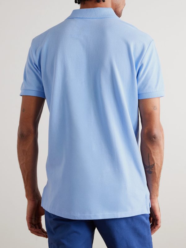 Logo-Embroidered Cotton-Jersey Polo Shirt - BK Logo-Embroidered Cotton-Jersey Polo Shirt - BK