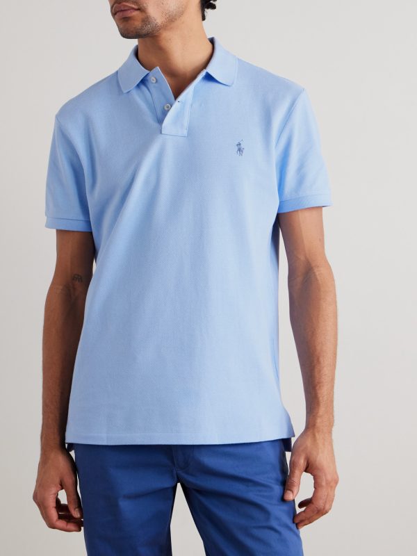 Logo-Embroidered Cotton-Jersey Polo Shirt - FR Logo-Embroidered Cotton-Jersey Polo Shirt - FR