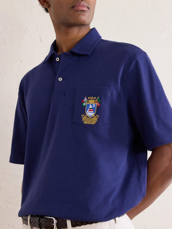 Logo-Embroidered Cotton-Piqué Polo Shirt - CU Logo-Embroidered Cotton-Piqué Polo Shirt - CU