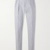 Tapered Striped Cotton-Seersucker Trousers Tapered Striped Cotton-Seersucker Trousers