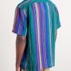 Camp-Collar Striped Linen Shirt - BK Camp-Collar Striped Linen Shirt - BK