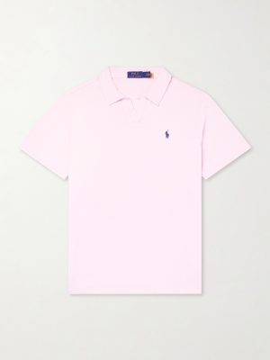 Open-Collar Cotton and Linen-Blend Polo Shirt Open-Collar Cotton and Linen-Blend Polo Shirt