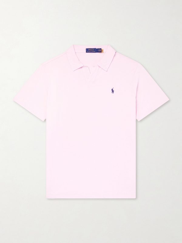 Open-Collar Cotton and Linen-Blend Polo Shirt Open-Collar Cotton and Linen-Blend Polo Shirt