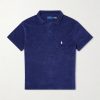 Logo-Embroidered Cotton-Blend Terry Polo Shirt Logo-Embroidered Cotton-Blend Terry Polo Shirt