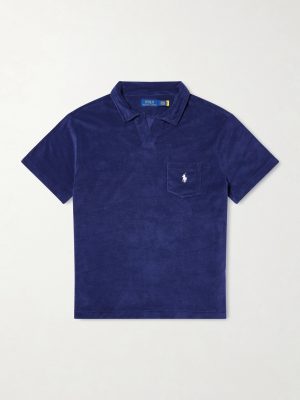 Logo-Embroidered Cotton-Blend Terry Polo Shirt