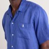 Convertible-Collar Logo-Embroidered Linen Shirt - CU Convertible-Collar Logo-Embroidered Linen Shirt - CU