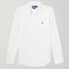 Button-Down Collar Logo-Embroidered Linen Shirt Button-Down Collar Logo-Embroidered Linen Shirt
