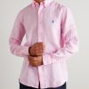 Button-Down Collar Logo-Embroidered Linen Shirt - FR Button-Down Collar Logo-Embroidered Linen Shirt - FR