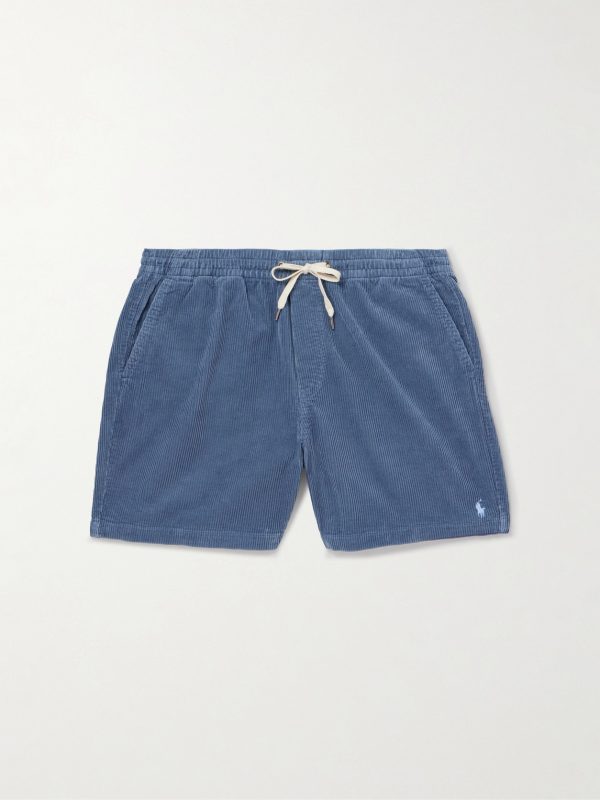 Straight-Leg Cotton-Corduroy Drawstring Shorts Straight-Leg Cotton-Corduroy Drawstring Shorts