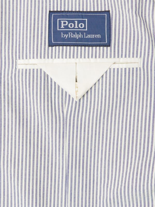 Striped Cotton-Seersucker Suit Jacket - E1 Striped Cotton-Seersucker Suit Jacket - E1