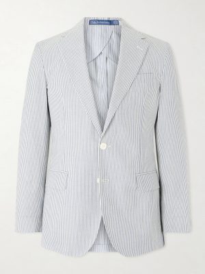 Striped Cotton-Seersucker Suit Jacket Striped Cotton-Seersucker Suit Jacket