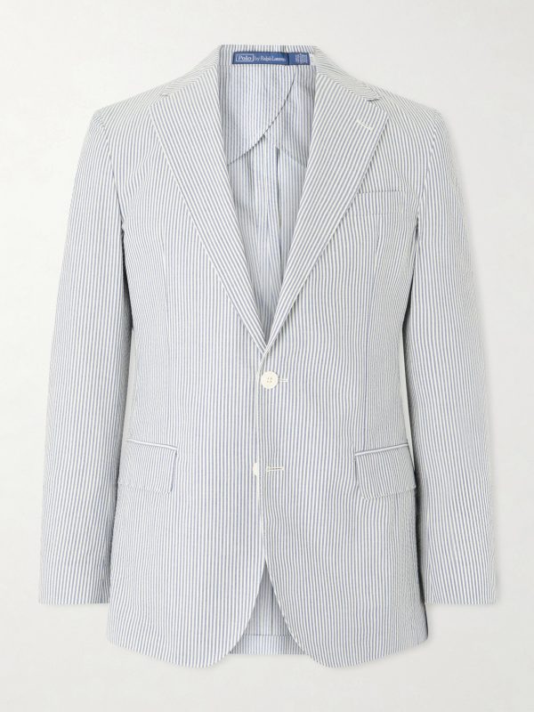 Striped Cotton-Seersucker Suit Jacket Striped Cotton-Seersucker Suit Jacket