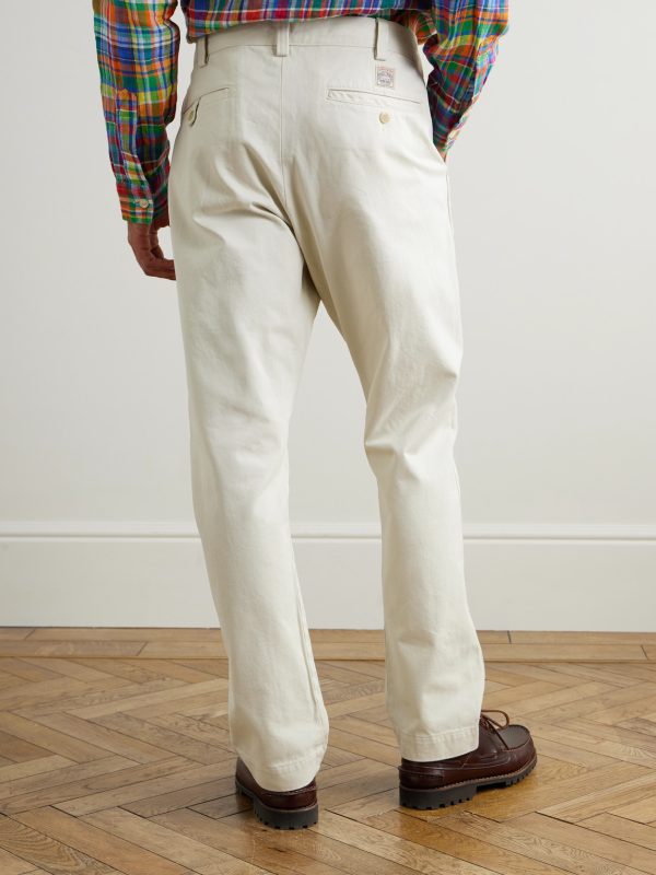 Straight-Leg Cotton-Twill Trousers - BK