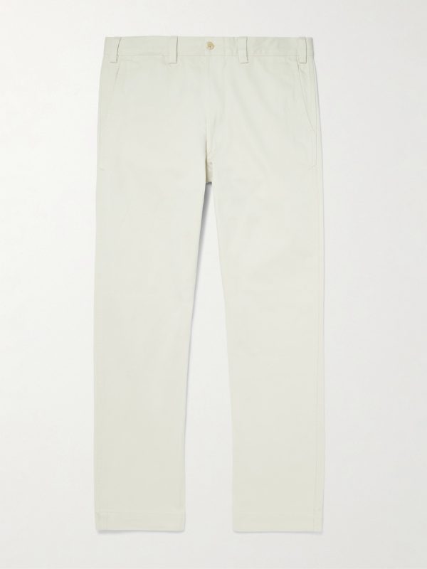 Straight-Leg Cotton-Twill Trousers