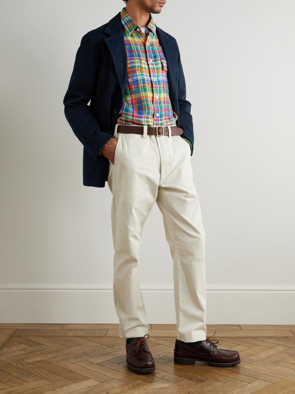 Straight-Leg Cotton-Twill Trousers - OU